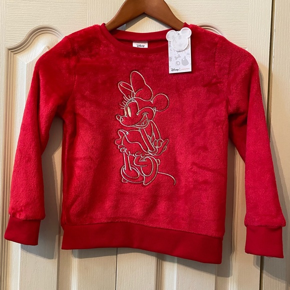 Disney Other - Disney Minnie Mouse velour style sweatshirt